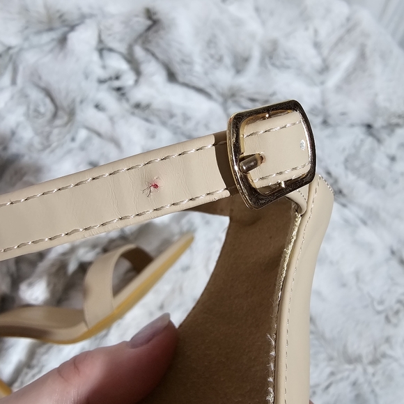 ElElax High Heels Stiletto Women's Ankle Strap Pumps Nude Open Toe Size 8.5B(M) - Picture 16 of 16